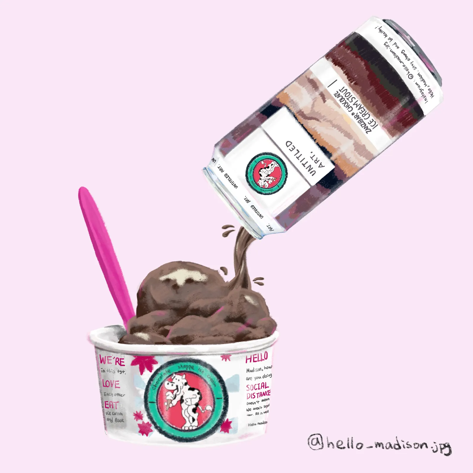Ice cream cup illustration